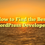 How to Find the Best WordPress Developers