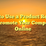 How to Use a Product Review to Promote Your Company Online