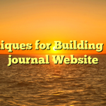 Techniques for Building a Live journal Website