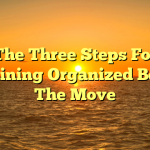 The Three Steps For Obtaining Organized Before The Move